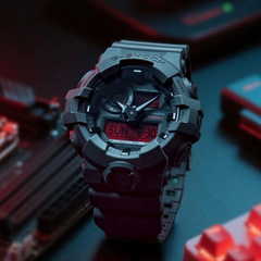 CASIO G-SHOCK GA-700BBR-1A Men's Analog-Digital Watch – Black & Red – Shock Resistant, 200M Water Resistant, LED Light, Sport Style
