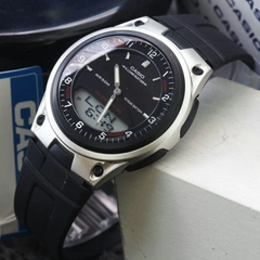 CASIO AW-80-1AVDF Analog-Digital Combination Watch – Water-Resistant, Shock-Resistant, Multi-Function, Classic Black Design