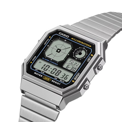 Casio A130WE-1ADF Vintage Digital Watch – Retro Square Face, Dual Time, LED