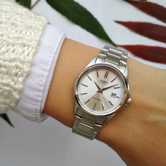CASIO LTP-1183A-7ADF Women's Analog Watch – Stainless Steel with White Dial & Silver Accents, Elegant & Timeless Design