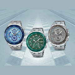 CASIO EDIFICE EFR-539DE-8AVUDF Men’s Standard Chronograph – Grey Dial, Stainless Steel Bracelet, Quartz, Date, Mineral Glass, 100M Water Resistant