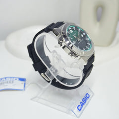 CASIO AMW-870A-3AVDF Analog-Digital Combination Watch – Stainless Steel, Dual Time Display, Water-Resistant