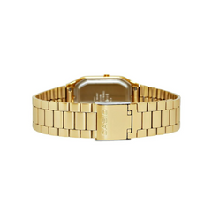 CASIO AQ-230GA-9BMQ Vintage Watch – Classic Analog-Digital, Retro Design with Gold and Black Accents