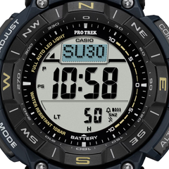 Casio Pro Trek PRG-340SC-2DR Men's Solar Outdoor Watch, Triple Sensor (Altimeter, Barometer, Compass), Bio-Based Resin Strap, Tough Solar, 100M Water Resistant