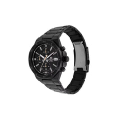 CASIO EDIFICE EFV-640DC-1A Men’s Analog Watch – Black Ion-Plated Stainless Steel, Black Dial, Date, Quartz, Mineral Glass, 100M Water Resistant