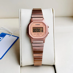 CASIO LA-11WR-5ADF Vintage Digital Watch – Brown Resin Case with Retro Multi-Function Display, Classic Design