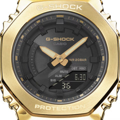 CASIO G-SHOCK GM-S2100GB-1ADR Women's Black & Gold Watch – Octagonal CasiOak Design, Compact Size, Shock Resistant, 200M Water Resistant