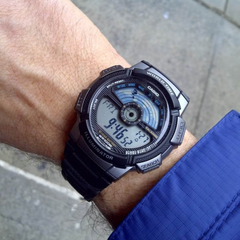 CASIO AE-1100W-1AVDF Digital Sports Watch – World Time, 10-Year Battery, LED Display, Water Resistant