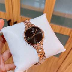 CASIO LTP-E415PG-1CDF Women’s Analog Watch – Rose-Gold Tone Stainless Steel, Black Dial, Quartz Accuracy, Water Resistant