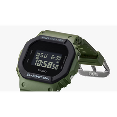 CASIO G-SHOCK DW-5610UU-3DR – Olive Green Square, Shock Resistant, 200M Water Resistant, LED Backlight, Stopwatch, Countdown, Alarms