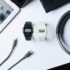 CASIO F-91WB-1ADF Pop Model Digital Watch – Classic Black Resin Band, Retro Design, Multi-Function Features, Water-Resistant