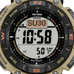 Casio Pro Trek PRG-340SC-5DR Men's Solar Outdoor Watch, Triple Sensor (Altimeter, Barometer, Compass), Bio-Based Resin Strap, Tough Solar Power, 100M Water Resistant