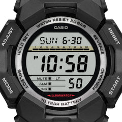 Casio G-SHOCK GD-010-1D Men’s Digital Black Watch, 10-Year Battery, 200M Water Resistant