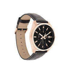 CASIO EDIFICE EFV-610ECL-1AUDF Men’s Standard Chronograph Watch – Black Dial, Leather Strap, 100M Water Resistant, Date, Quartz Stainless Steel