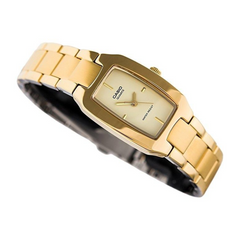 CASIO LTP-1165N Women’s Analog Watch – Gold Tone, Slim Rectangular Dial, Stainless Steel, Elegant Quartz Timepiece, Water Resistant