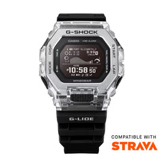 CASIO G-SHOCK GBX-100S-1D G-LIDE Surf Watch – MIP High-Def Display, Tide & Moon Data, Sunrise/Sunset, Bluetooth Smartphone Link, 200M Water Resistant, Stainless-Steel/Resin Bezel