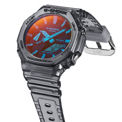CASIO G-SHOCK GA-2100TLS-8ADR | Transparent Resin Shock-Resistant Watch with 200M Water Resistance & Digital-Analog Display | Available at TheHappyBuy