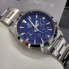 CASIO EDIFICE EFV-630D-2AVUDF Men’s Chronograph Watch – Blue Sunray Dial, Stainless Steel Bracelet, Quartz, Date, Mineral Glass, 100M Water Resistant