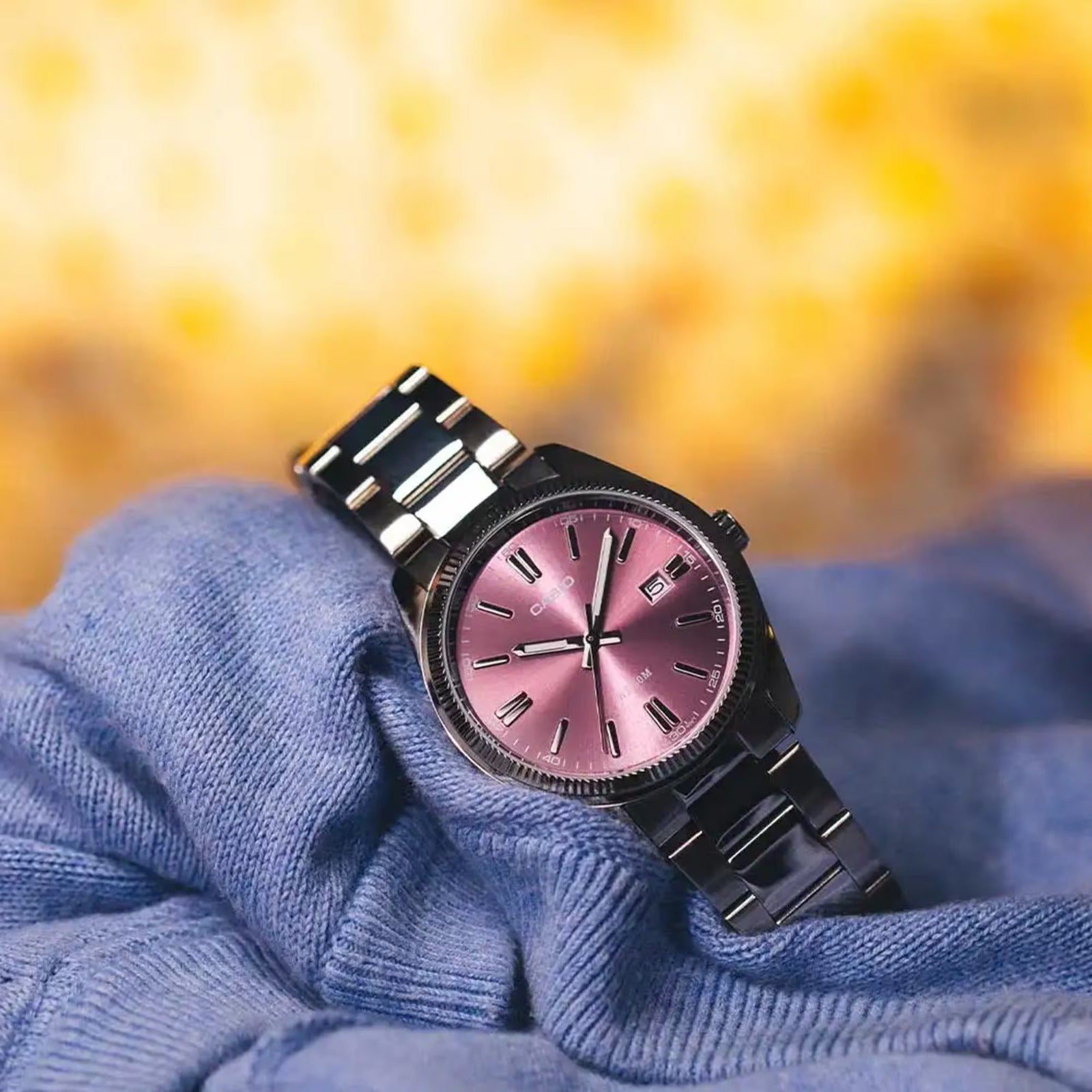 CASIO MTP-1302PD Series Men’s Analog Watch – Stainless Steel Bracelet, Coin-Edge Bezel, Date Window, Quartz, Mineral Glass, 50M Water Resistant – Multiple Dial Colors - THE HAPPY BUY