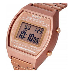 CASIO B640WC-5ADF Digital Vintage Watch – Retro 1980s Style, Gold Stainless Steel Band, Multifunctional, Water-Resistant, Classic Design