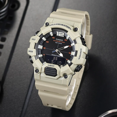 CASIO HDC-700-3A2VDF Analog-Digital Watch – Military-Inspired Design, Dual Time Display, Durable Resin Band, Water-Resistant