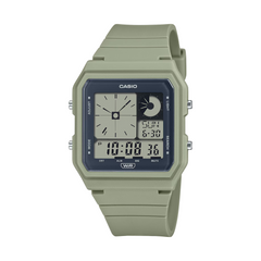 CASIO LF-20W POP Series Digital Watch – Twin-Graph LCD, Bio-Based Resin Band, World Time, 5 Alarms, LED Backlight, 3-Year Battery