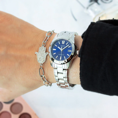 CASIO LTP-1215A-2A2DF Women's Analog Watch – Stainless Steel with Blue Dial, Elegant & Classic Timepiece
