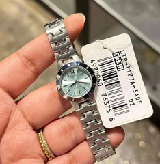 CASIO LTP-1177A-3ADF Women’s Analog Watch – Mint Green Dial, Stainless Steel Bracelet, Quartz Accuracy, Water Resistant