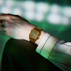 CASIO A130WEG-9ADF Vintage Gold Digital Watch – Retro Style, Stainless Steel, LED Display, Daily Alarm, Water Resistant