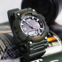 CASIO AQ-S810W-3AVDF Tough Solar Analog-Digital Watch – Solar Powered, Water-Resistant, Durable Men's Watch