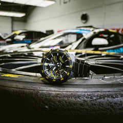 Casio Edifice ECB‑2200RC‑1A9 “Windflow” Men’s Solar Bluetooth Chronograph — Carbon Bezel, 100 m Water Resistant, Motorsports Design