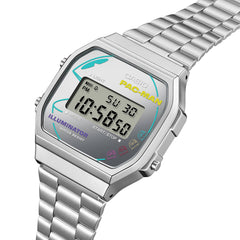 CASIO A168WEPC-7ADR PAC-MAN Limited Edition Vintage Digital Watch – Retro Gaming LED Quartz Alarm Stainless Steel Timepiece