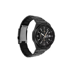 CASIO EDIFICE EFV-640DC-1A Men’s Analog Watch – Black Ion-Plated Stainless Steel, Black Dial, Date, Quartz, Mineral Glass, 100M Water Resistant
