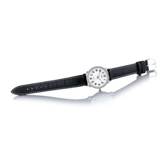 Casio LTP‑1303L‑7BVDF Women’s Analog Watch – White Dial, Black Leather, 50m water resistance