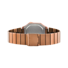 CASIO B650WC-5ADF Vintage Digital Watch – Rose Gold Stainless Steel, LED Light, Alarm, Stopwatch, Water Resistant, Retro 80s Classic Design
