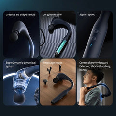 PHILIPS PPM7331 Massage Hammer – Deep Tissue Percussion Massager for Back, Neck & Shoulder Pain Relief, Adjustable Speed, Ergonomic Design