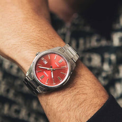 CASIO MTP-1302PD Series Men’s Analog Watch – Stainless Steel Bracelet, Coin-Edge Bezel, Date Window, Quartz, Mineral Glass, 50M Water Resistant – Multiple Dial Colors - THE HAPPY BUY