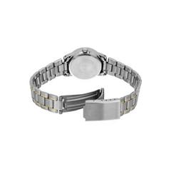 CASIO LTP-V002SG-9AUDF Women’s Analog Watch – Two-Tone Stainless Steel, Champagne Dial, Date Display, Quartz, 30m Water Resistant