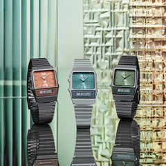 Casio AQ-800EC-2ADF Vintage Watch – Dual Display, Retro Blue Dial, Mesh Strap for Classic Style