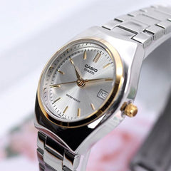 CASIO LTP-1170G-7ARDF Women's Analog Watch – Stainless Steel with White Dial & Gold-Tone Accents, Elegant & Timeless Design