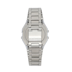 CASIO A158WEA-9EF Vintage Digital Watch – Unisex Silver Stainless Steel, Gold Dial, LED Light, Alarm, Stopwatch, Water Resistant, Quartz Retro Classic
