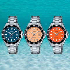 Casio MDV-10D-4A1VDF Dive Watch | Red Dial Analog Stainless Steel Wristwatch | 200M Water Resistant Quartz Watch | Casio Standard Series