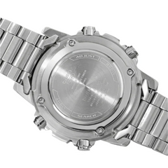 CASIO AMW-880D-3AVDF Men’s Analog-Digital Watch – Stainless Steel Band, Green Dial, World Time, LED Light, Stopwatch, Water Resistant Sports Design