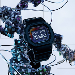 CASIO G-SHOCK DW-5600RW-1D Digital Watch – Men’s Black & Red Resin Shock Resistant Timepiece, Retro LED Display, 200M Water Resistant