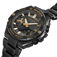 CASIO G-SHOCK GST-B500BD-1A9DR Men's Bluetooth Solar Watch – G-STEEL Black & Gold, Tough Solar, Shock Resistant, 200M Water Resistant, World Time