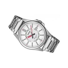 CASIO MTP-E700D-7EVDF Men’s Analog Watch – Silver Stainless Steel, White Dial, Quartz Movement & Water-Resistant