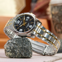 CASIO LTP-1314SG-1AVDF Women's Watch – Stylish Stainless Steel Enticer with Gold Accents, Water-Resistant, Quartz Movement