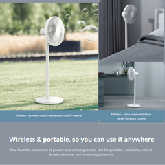 Xiaomi Smart Standing Fan 2 Pro – Wireless Portable DC Floor & Table Fan with 7+5 Double‑Layer Blades, 140° Ventilation, AI Voice & App Control