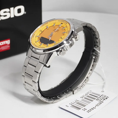 CASIO AMW-880D-9AVDF Analog-Digital Combination Watch – Stainless Steel, Dual Time Display, Water-Resistant