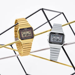 CASIO A700WG-9ADF Vintage Model Watch – Classic Digital Design, Gold Stainless Steel Band, Water-Resistant